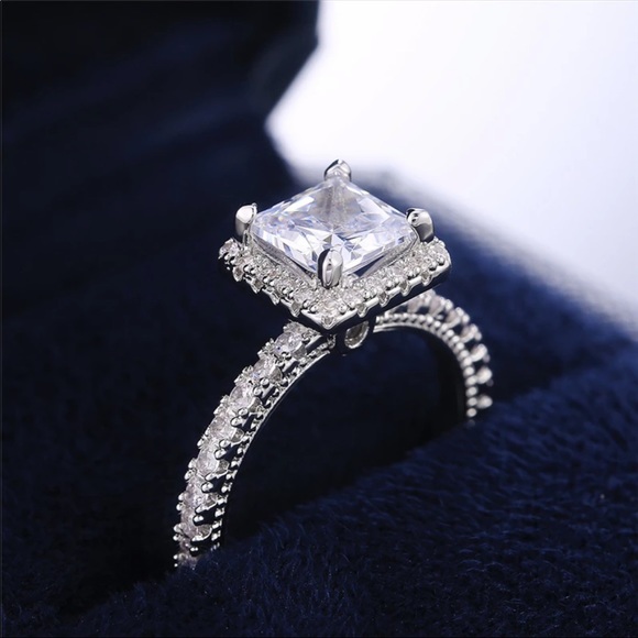 New 925 Silver Lovers Promise Diamond Ring 💍 - Picture 8 of 10